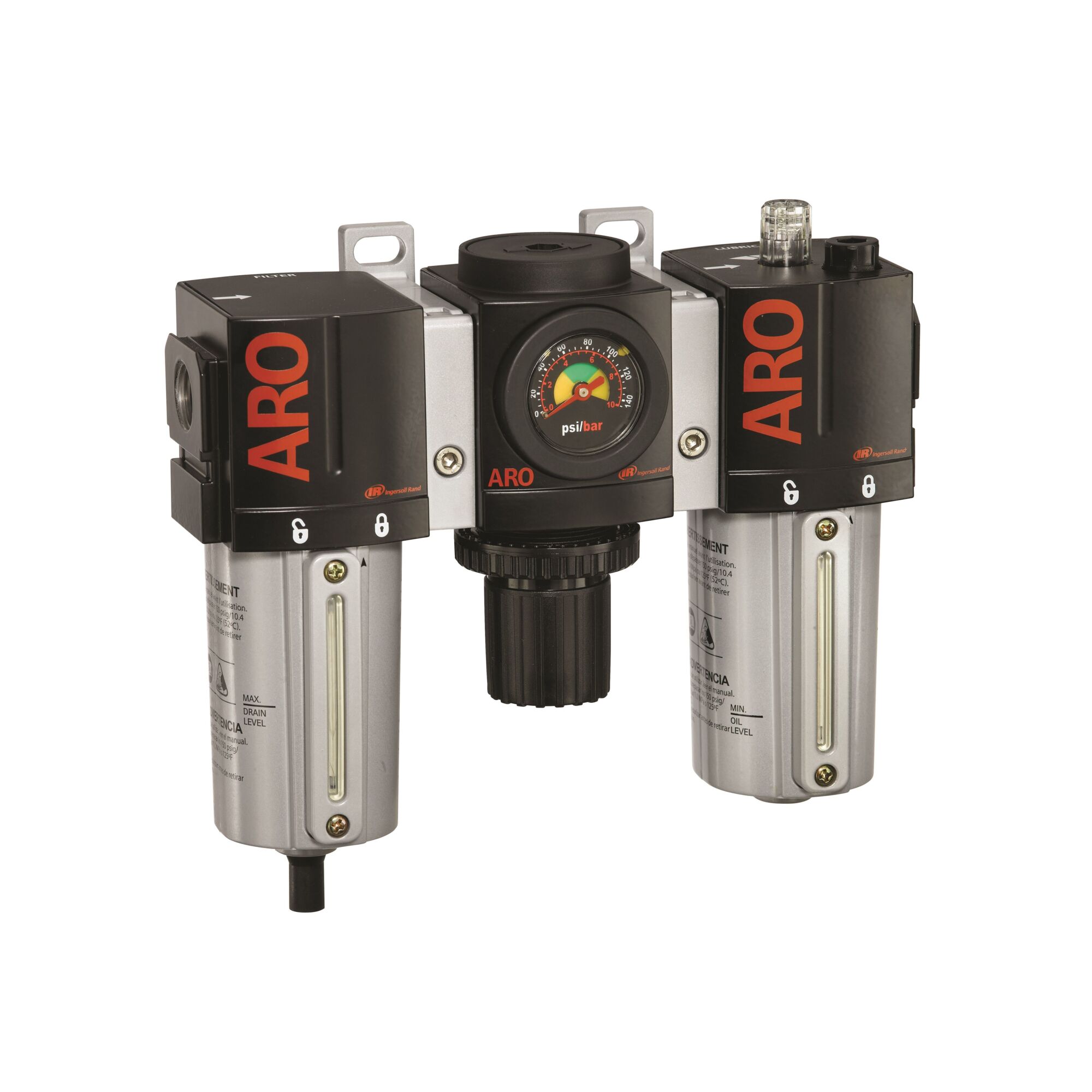 ARO Ingersoll Rand 3/4in. Combination FRL 2000 Series, Min. Temperature 23 °F, Max. Temperature 150 °F, Model# C38351-810
